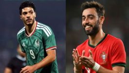 Foto que representa a Bruno Fernandes espera que Raúl Jiménez no anote ante Portugal; reconoce nivel de México