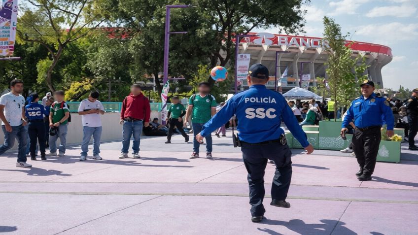 Dispositivo de seguridad blinda el Estadio Azteca para el México vs Portugal