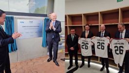 Foto que representa a Gianni Infantino reinaugura el CAR, sede de concentración de México para el Mundial 2026 | VIDEO