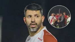 Foto que representa a Kun Agüero sufre rotura del tendón de Aquiles a los 37 años; sería operado en Argentina
