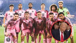 Foto que representa a Lionel Messi e Inter Miami visitan a Donald Trump en la Casa Blanca; festejaron el título de la MLS