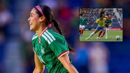 Foto que representa a Así fue el GOLAZO de Greta Espinoza con el que México Femenil venció a Brasil en CDMX | VIDEO