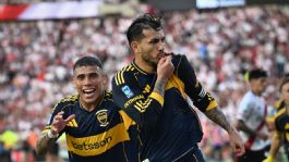 Foto que representa a Leandro Paredes da agónica victoria a Boca Juniors en el Superclásico ante River Plate