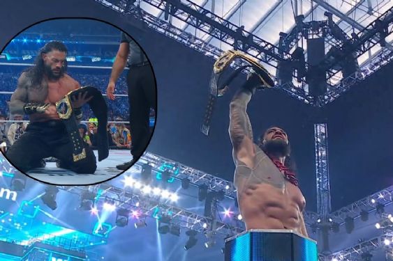 Foto de: Roman Reigns vuelve a ser Campeón en WWE WrestleMania 42; así sorprendió a CM Punk | VIDEO