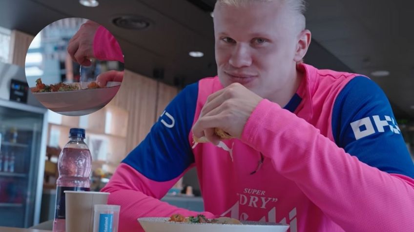 ¡Haaland, hermano, ya eres mexicano! Captan al noruego comiendo tacos | VIDEO
