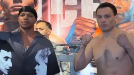 Foto que representa a Julio César Chávez Jr. y John Caicedo cumplen con el peso; están listos para mañana