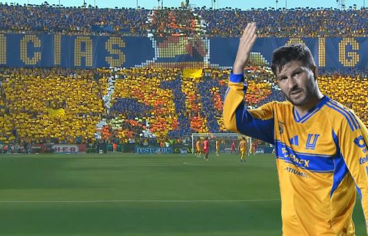 ¿Adiós, Gignac? El emotivo homenaje de 'despedida' de la afición de Tigres en El Volcán