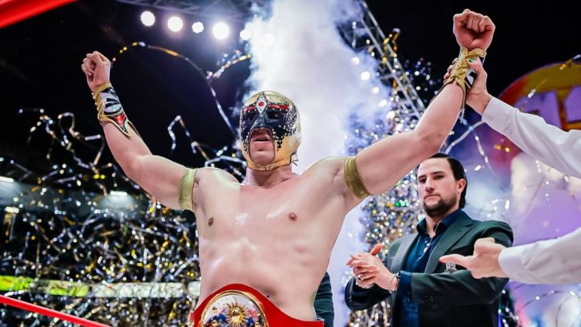 CMLL: Máscara Dorada, 2 veces Campeón Universal en el 70 Aniversario de la Arena México