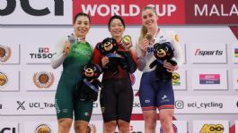 Foto que representa a Daniela Gaxiola consigue medalla de plata en la copa del mundo de ciclismo