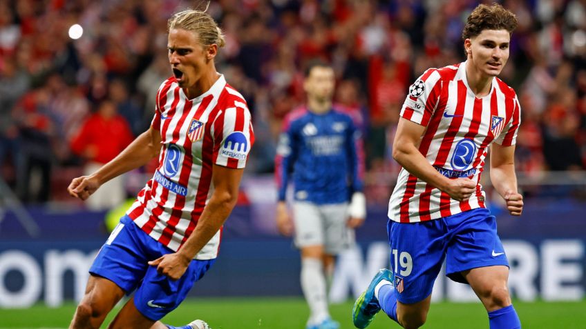 Julián Álvarez rescata empate de Atlético vs Arsenal, pero sale por lesión en Champions League