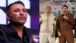 Foto que representa a El controvertido pronóstico de Óscar De La Hoya sobre la guerra entre Ramírez y Benavidez