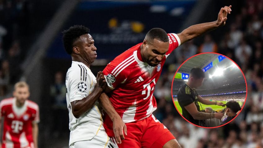 ¡Insólito! Fanático se corta el cabello en el Bernabéu, en pleno Real Madrid vs Bayern