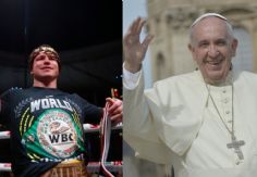 Foto ilustrativa de nota Corona de Canelo Álvarez bendecida por el Papa se exhibe en museo de NY