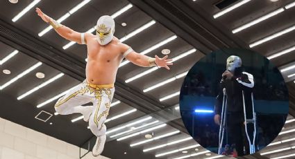 Místico aparece en muletas en la Arena Puebla; ¿Qué le pasó a la estrella del CMLL?