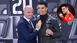 Foto que representa a Gianni Infantino se rinde ante Cristiano Ronaldo por llegar a su sexto Mundial: “Inspirador”