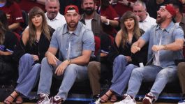 Foto que representa a NBA: Taylor Swift y Travis Kelce causan furor en el juego Knicks vs Cavaliers