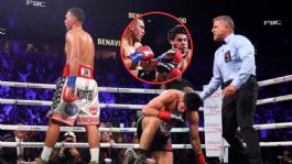 Foto que representa a David Benavidez manda al hospital al Zurdo Ramírez tras nocaut; ¿cuál es su estado?