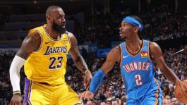 Foto que representa a NBA Playoffs: Thunder frena a LeBron James y Lakers en el Juego 1 de las Semifinales del Oeste