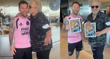 ¿Qué cosas, no? El tierno beso que Quico le dio a Messi y que se volvió viral | VIDEO