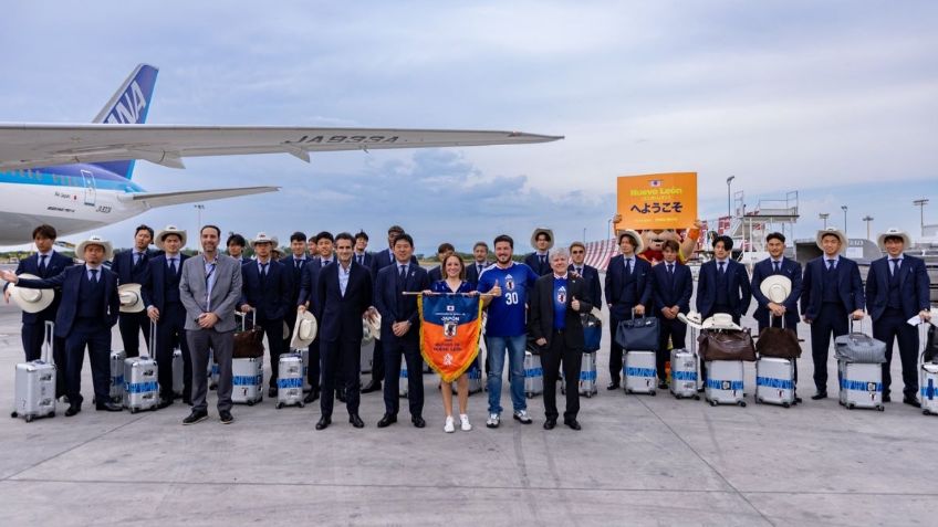 Selección de Japón sorprende a Monterrey: jugadores portaron sombreros a su llegada | VIDEO