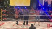 Foto ilustrativa de la nota titulada: CMLL: ¡VIVA MÉXICO! Máscara Dorada y Volador Jr. vencen al Phantasmo y Black Tiger