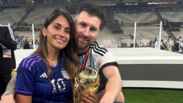 Foto que representa a La conmovedora felicitación de Antonela Roccuzzo a Lionel Messi por su cumpleaños 39
