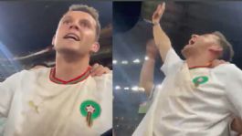 Foto que representa a Captan a Oussama Idrissi, estrella del Pachuca, en los festejos de Marruecos en Monterrey